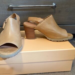 Women's Tan Leather Heeled Sandals L’Amour Des Pieds “Quentin” size 5.5